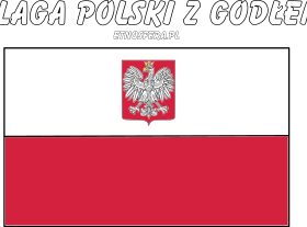 Flaga Polski z Godłem