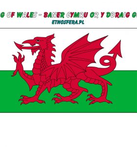 Baner Cymru or Y Ddraig Goch – flaga Walii